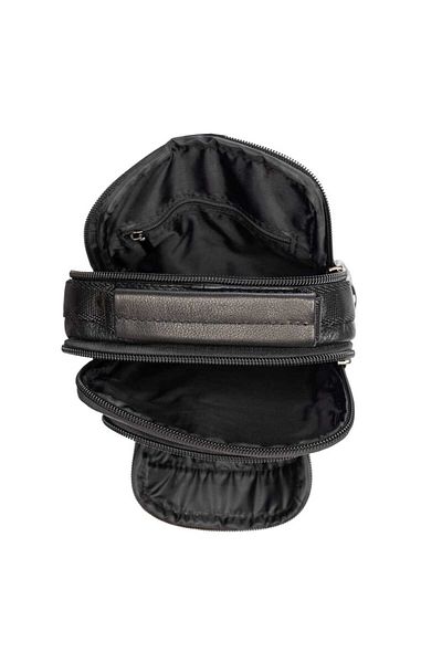 Toro Nero Geantă bărbătească din piele naturală neagră Rolly