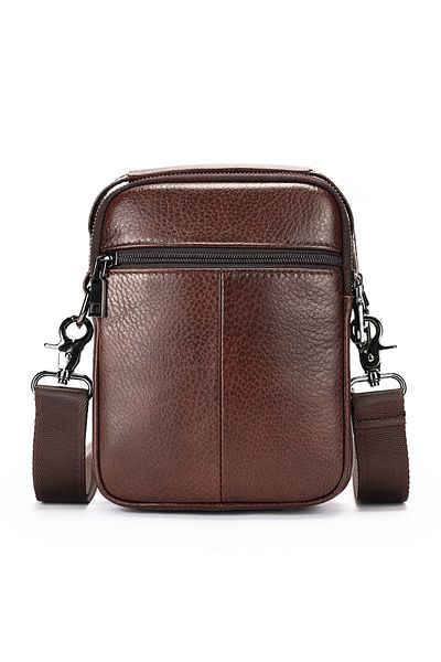Toro Nero Men's bag made of brown genuine leather Nistor
