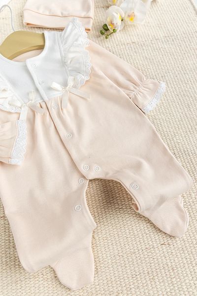 Babymod Stylish Baby Girl Jumpsuit with Ruffled Collar