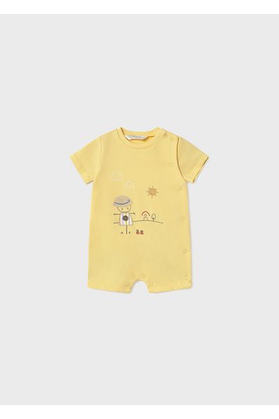 MAYORAL Baby Boy Printed 2-Piece Rompers Set White-Yellow 1707