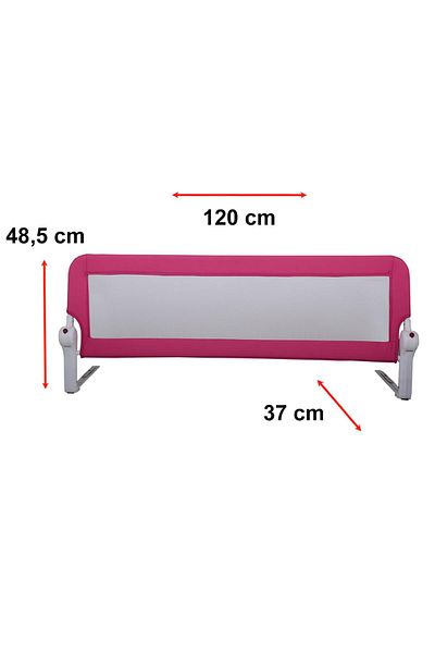 GUİMO Bariera De Protectie Pentru Pat, Rabatabila, Guimo, 120x48 Cm, Roz
