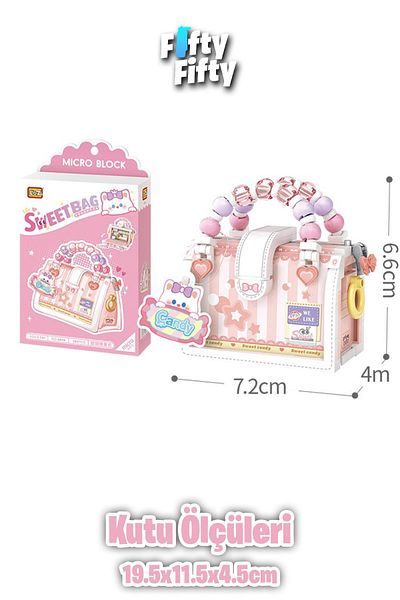 Vagonlife Loz Micro Block Sweet Bag Series Beaded Bag 340 Piece Toy Construction Set Fflz-8844