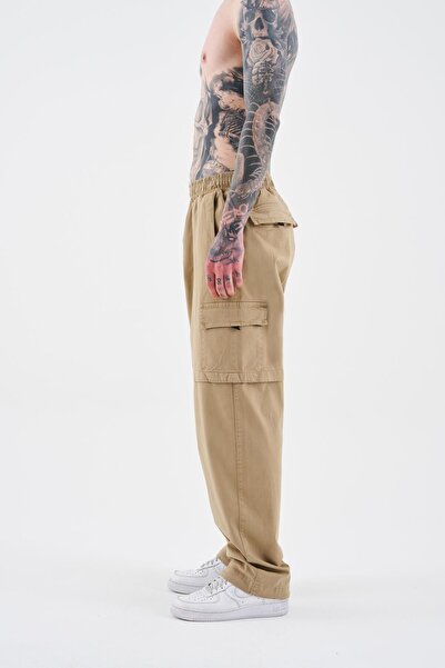 Machinist Ανδρικό τζιν Cargo μπεζ παντελόνι