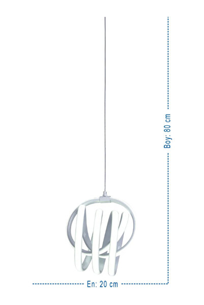 B&F STORE NEW STYLE Yay 40w Yüksek Işıklı Ledli Modern Beyaz Led Avize 20 Cm