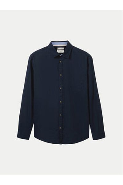 Tom Tailor Men's Shirt 1040141 Navy Blue