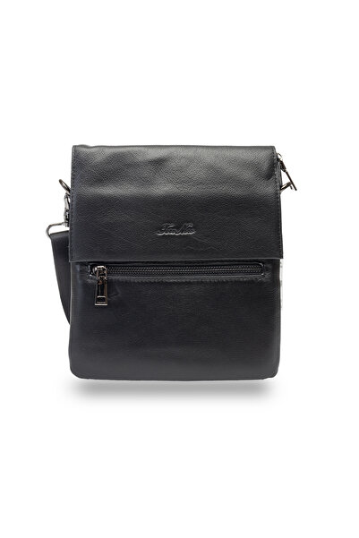 TORO NERO Geantă bărbătească neagră din piele naturală Track