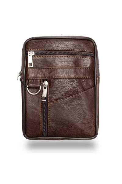 TORO NERO Geantă bărbătească din piele naturală maro Brauni
