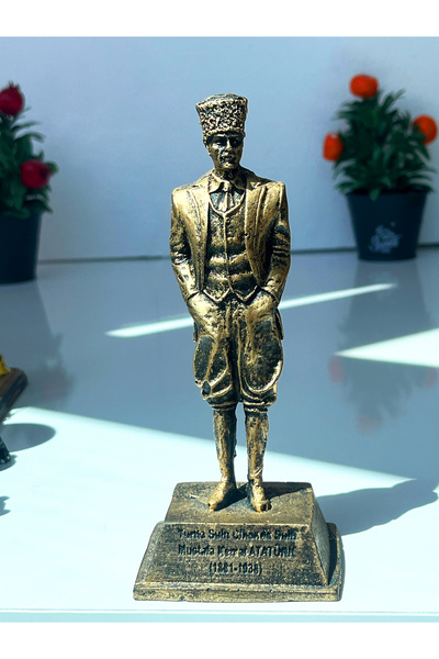 Teknookul Mustafa Kemal Atatürk Askeri Heykeli | Masa Üstü Dekoratif Biblo | 1881-1938 Anı Figürü