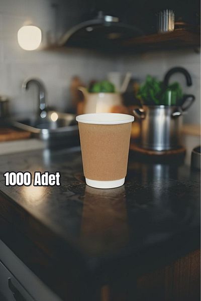 Hagen 1000Pcs 8oz Paper Cups Double Wall Paperboard Cups Cold Coffee Cups 237ml