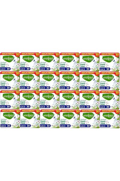 Molped Pure&Soft Sanitary Pad Night 720 (24Pk*30) Piece Mega Pk