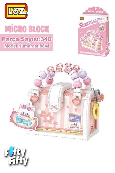 Vagonlife Loz Micro Block Sweet Bag Series Beaded Bag 340 Piece Toy Construction Set Fflz-8844