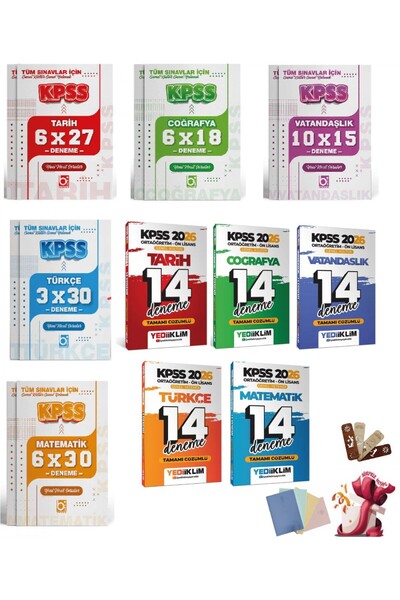 Yediiklim Yayınları Yediiklim 2026 KPSS Lise Ortaöğretim Ön Lisans Genel Kült...