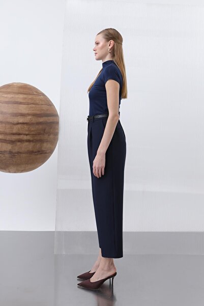 Puane Women's Short Sleeve High Neck Underwear - 40004Blz - Navy Blue