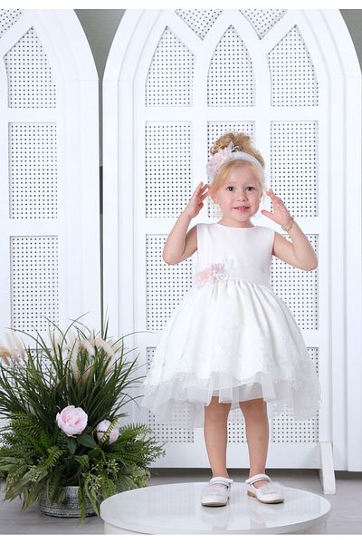 Via Bambino Baby Dress White 3177