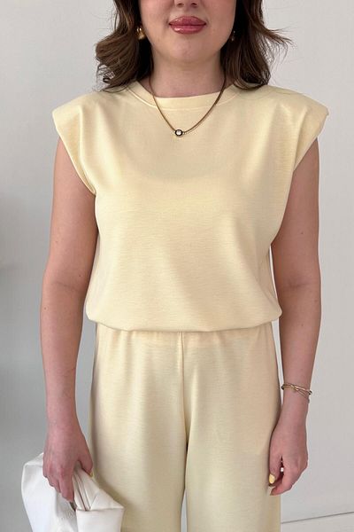 MaziButik Padded Modal Suit Yellow