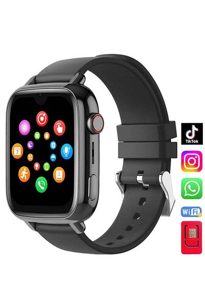 Techone Kids GPS Smartwatch with Location and Phone Techone® TrackMe KT34 Plus, Black