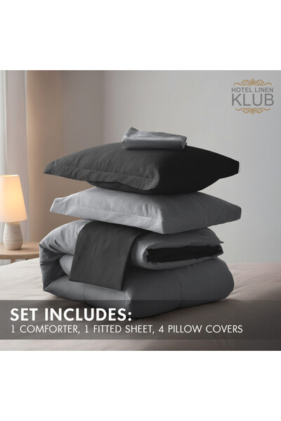 Hotel Linen Klub Luxury 4-Piece Down Alternative Comforter Set – Single Size 160x200 cm