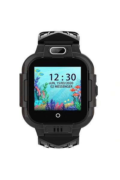 Techone KT16 4G GPS smartwatch for kids, Black
