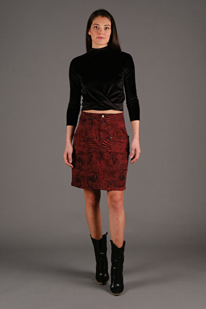 Primary Midi Boy Kruvaze Desenli Etek P85