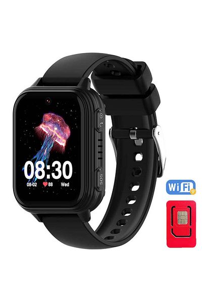Techone Kids Gps Smartwatch With Location And Phone Guardiankid Kt33, Black