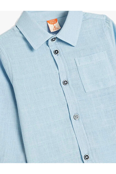 Koton Basic Mavi Erkek Bebek Gömlek 5SMB60043TW