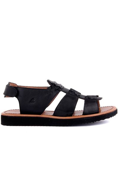 SailLakers Sail Lakers - Black Leather Men's Sandals