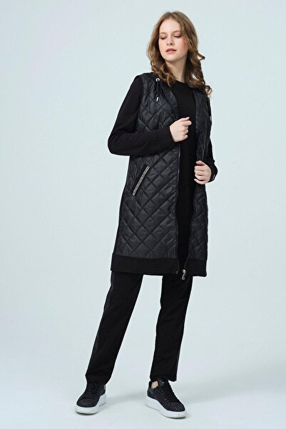 Moodbasic Black women's suit with vest and pants mb24.365-2y5