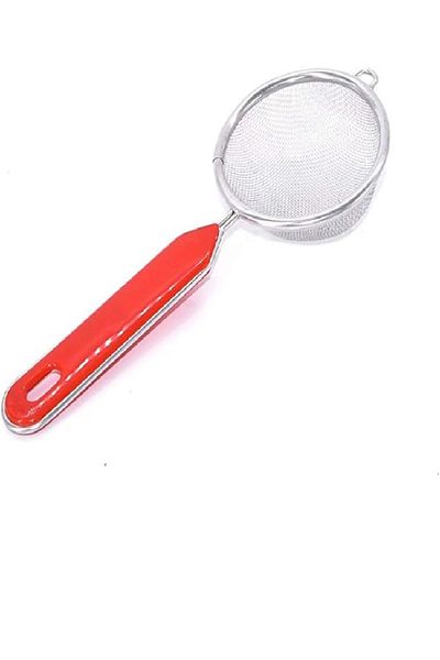 KITCHEN SOUQ 8cm Strainer with Handle – Fine Mesh Kitchen Sieve