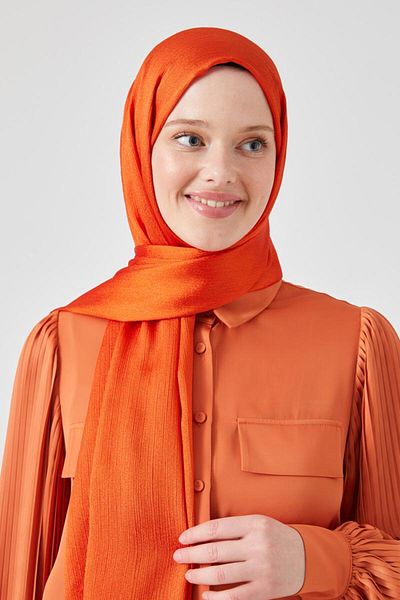 FİVESCARF Πορτοκαλί κρυστάλλινο σάλι