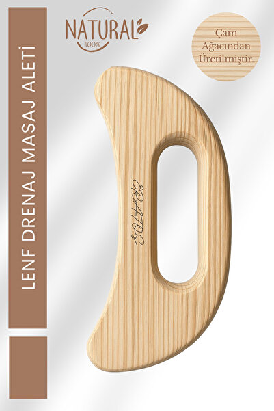 ERATOS Lenf Drenaj Masaj Aleti⎱ %100 Doğal Çam Ağacı