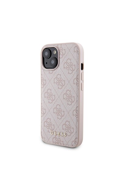 Guess Carcasă pentru iPhone 15 - Guess Hardcase Powerbank MagSafe (GUBPM5P15S4GEMGP) - Roz