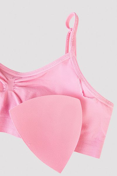 Penti Pink Girl's Basic Seamless Crop Top