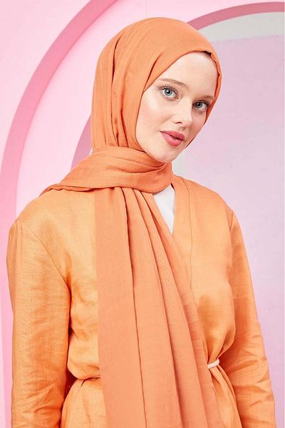 FİVESCARF Orange Olay Cotton Shawl