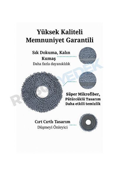 robotyedek Roborock QRevo L съвместим HEPA филтър Странична четка за почистване - 6 броя