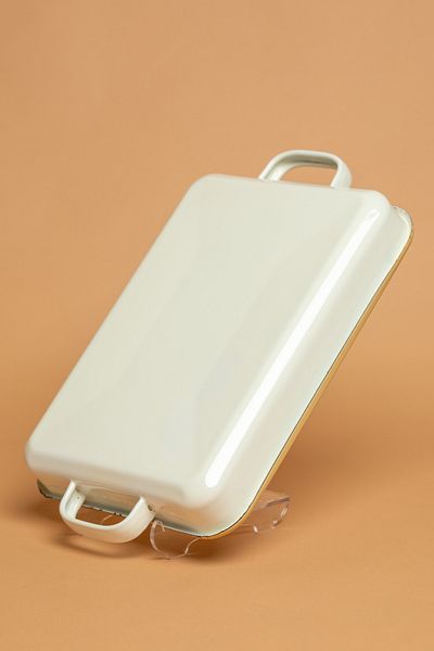 EBUTAY Crema Di Siena Cream Baking Dish with Enamel Handle