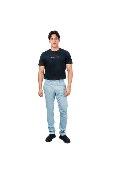 Giordano Men's Low Rise Slim Fit Cotton Twill Khakis