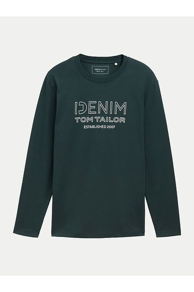 Tom Tailor Denim Men's Longsleeve 1043484 Green