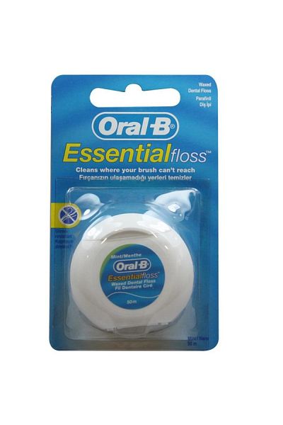 Oral-B ORAL B ESSENTIAL FLOSS 50M (WAXED)MINT