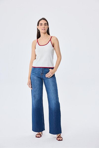 Peraluna Desert Palm, Women's Knitwear Tank Top - Ecru