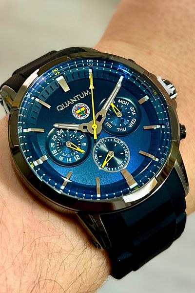 Quantum Functions Active Silicone Cord Steel Case Original Licensed Fenerbahçe Fan Men's Wristwatch