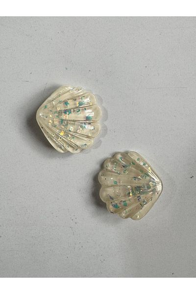 Motebarn Wear Copil Fata Cristal Seashell 2 Piese Clip Catarama Alb