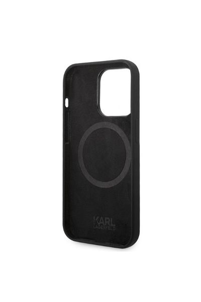 Karl Lagerfeld IPhone 14 Pro Max Case - Karl Lagerfeld Silicone MagSafe (KLHMP14XSNIKBCK) - Ikonik