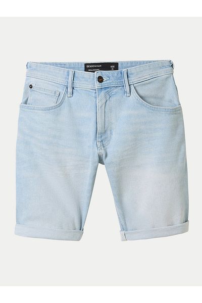 Tom Tailor Denim Pantaloni scurți de blugi pentru bărbați 1040209 albaștri