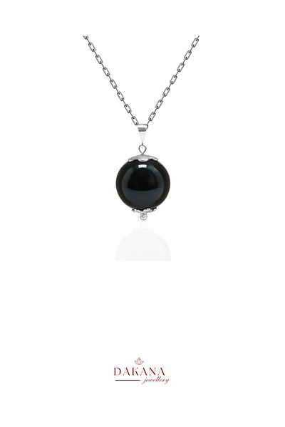 DAKANA JEWELLERY Certified Agate Natural Stone Virgo Silver Necklace