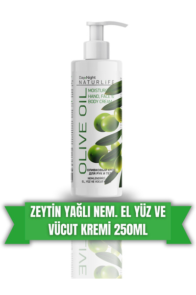 Naturlife Zeytinyağlı Nemlendirici El Yüz Ve Vücut Kremi 250 ml