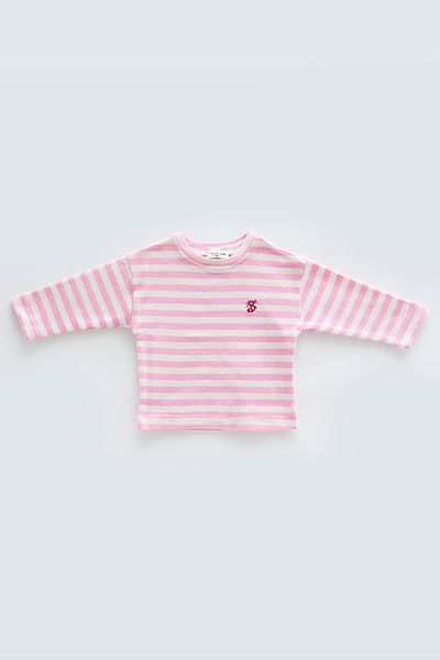 Atelier Babbi Tricou cu maneca lunga / dungi roz
