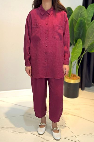 Nuss Shirt Pants Suit 1046 Plum