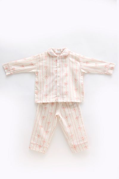 Atelier Babbi Set pijamale cu panglică și roz