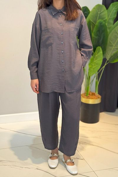 Nuss Shirt Pants Suit 1046 Anthracite