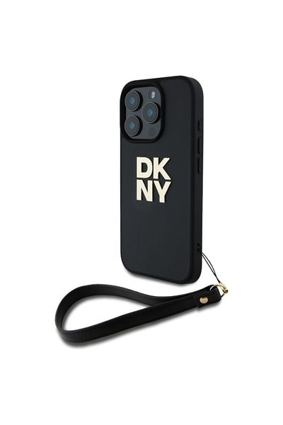 Dkny Husă pentru iPhone 16 Pro - DKNY Hardcase Strap Stock Logo (DKHCP16LPBSWSK) - Negru